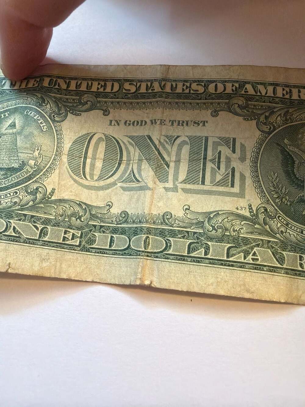 1957 B $1 One Dollar Silver Certificate Blue Seal Banknote - Picture 4 of 6